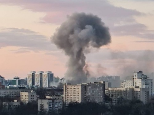 Photo of В 500 метрах от больницы Охматдет сбили вражескую крылатую ракету «Калибр»