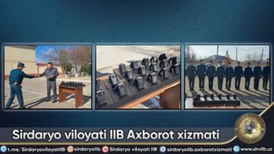 Photo of В Сайхунабадском районе инспекторам профилактики раздали боди-камеры